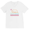 neon sign california republic flag bear V-Neck Tee