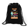 walk away i have anger issues and a serious dislike for stupid people Drawstring Bags