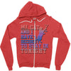 my cat and i stay in tonight Zipper Hoodie