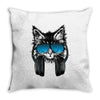 cat music Throw Pillow