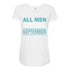 all men are created equal but the best are born in september Maternity Scoop Neck T-shirt