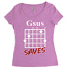 gsus saves chord Women's Triblend Scoop T-shirt
