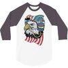 beer eagle graphic 3/4 Sleeve Shirt