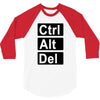 control alt delete 3/4 Sleeve Shirt