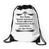 Dear Daddy, Thanks for Being my Dad Baby Boy Letter to Father Drawstring Bags