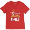 kings are born in 1983 V-Neck Tee