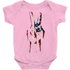 peace and love usa flag Baby Onesie