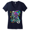 pop biker Women's V-Neck T-Shirt