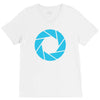 camera shutter V-Neck Tee