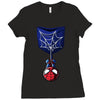 spider man pocket Ladies Fitted T-Shirt
