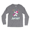 january  born unicorns Long Sleeve Shirts