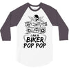 You Cant Scare Me I am Biker Pop Pop 3/4 Sleeve Shirt