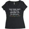 the tree isn't the only getting lit this christmas Women's Triblend Scoop T-shirt