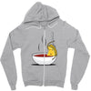grilled cheese bath Zipper Hoodie