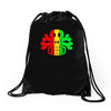rasta skull and crossbones reggae dub club rave Drawstring Bags