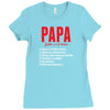 Papa Noun Definition Ladies Fitted T-Shirt