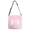 letter e with wings Adjustable Strap Totes