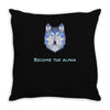 alpha wolf Throw Pillow