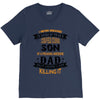 Super Cool Son Of A Freaking Awesome Dad V-Neck Tee