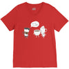 coffee that's always late V-Neck Tee