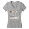 santa cancer  christmas ugly t shirts Women's V-Neck T-Shirt