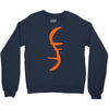 helix of heroes funny retro sci fi superhero symbol cool logo Crewneck Sweatshirt