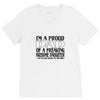 i'm a proud dad of a freaking awesome daughter V-Neck Tee