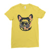 blue and tan frenchie Ladies Fitted T-Shirt