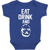 eat drink and b Baby Bodysuit