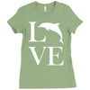 love dolphin Ladies Fitted T-Shirt