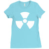 biohazard logo die cut vinyl Ladies Fitted T-Shirt