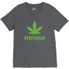 Vegetarian Pot Leaf V-Neck Tee