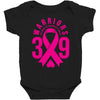 end breast cancer   39 warriors Baby Bodysuit