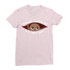 April Peeking Out Baby Boy Ladies Fitted T-Shirt