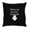 This Is My Last One Seriously Throw Pillow
