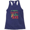 pizza christmas humor Racerback Tank