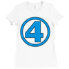 number 4 Ladies Fitted T-Shirt