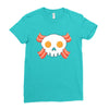 Bacon Egg Skull Ladies Fitted T-Shirt