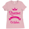 queens are born in october Ladies Fitted T-Shirt