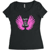 i wear pink for my mom Women's Triblend Scoop T-shirt