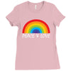 Peace &amp; Love Ladies Fitted T-Shirt