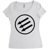 antifa arrows Women's Triblend Scoop T-shirt
