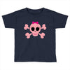 fummy pink skull long sleeve Toddler T-shirt