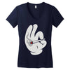 mickey mouse high pop Women's V-Neck T-Shirt