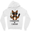 champagne and caviar Zipper Hoodie