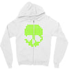 skull pixels t shirt cool funny Zipper Hoodie