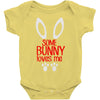 happy easter some bunny loves me Baby Bodysuit