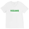 Vegans We're Not Crazy We're Just From The Future White V-Neck Tee