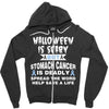 halloween is scary but stomach cancer is deadly spread the word lep sa Zipper Hoodie