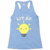 lit af kawaii light bulb Racerback Tank